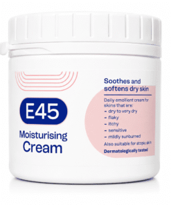 E45 Moisturising Cream, 350g, Dermatological Moisturizer for Dry Skin, Fragrance-Free