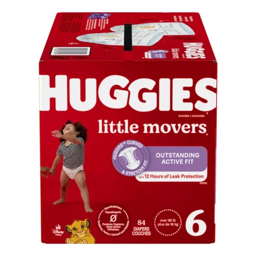 GUEST_15f2a96b-9e82-4c66-a452-657cf8502824.webp Huggies Little Movers Baby Disposable Diapers – Size 6 (84 Count)