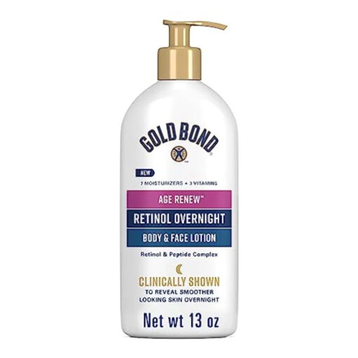 Gold-Bond-Age-Renew-Retinol-Overnight-Body-Face-Lotion-With-Retinol-Peptide-Complex-Dry-Skin-13-oz_069ff848-231c-4bad-9a42-efd6212ab391.cab24c8982ef1eb6fec5e3e3674f66ab.jpeg Gold Bond Age Renew Retinol Overnight Body & Face Lotion, 13 Oz, Anti-Aging Moisturizer for Visibly Plumper, Smoother Skin, 24-HR Hydration, Non-Irritating, Non-Greasy, Dermatologist-Tested Unscented
