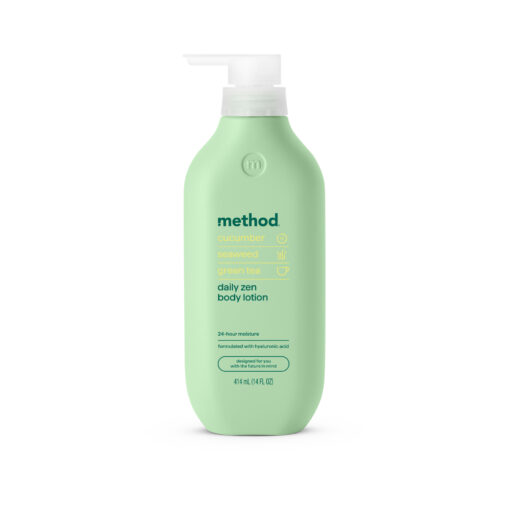 Method-Body-Lotion-Daily-Zen-Cucumber-Seaweed-Green-Tea-notes-24-Hours-of-Moisture-14-oz_6f60b30f-d864-4ef6-b1a9-ddf365a9cdee.b841bc7923bff0dc663b06ebf0e7567e.jpeg method Body Lotion, Daily Zen- 24hr Moisture, with Hyaluronic Acid & Shea Butter, Made without Parabens, Cucumber, Seaweed & Green Tea Notes, 14 fl oz