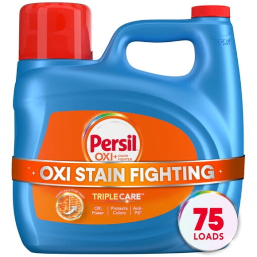 Persil Advanced Clean Oxi+Odor Fighter Liquid Laundry Detergent, 126 fl oz, 75 Loads