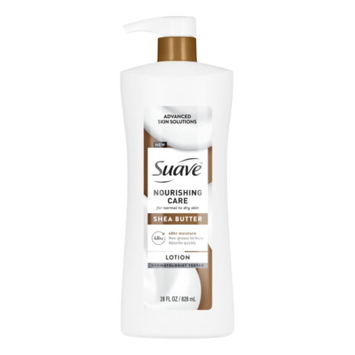 SV-HBL-Skin-Therapy-Nourishing-Care-4p-28oz_1d69472d-c63a-447d-b861-c59c9d2ef965.ea695cdd939d01d9eaeec7396ad65b76.jpeg Suave Nourishing Care Hand & Body Lotion With Shea Butter For Dry Skin, 28 fl oz